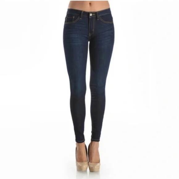 KANCAN Skinny Estilo Dark Wash Mid Rise Jeans | 27 - Picture 1 of 6
